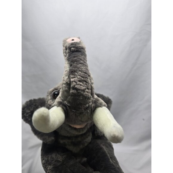 Magnussen Home RARE Gray Elephant Realistic Plush Stuffed Animal Toy Home Decor - Picture 7 of 16